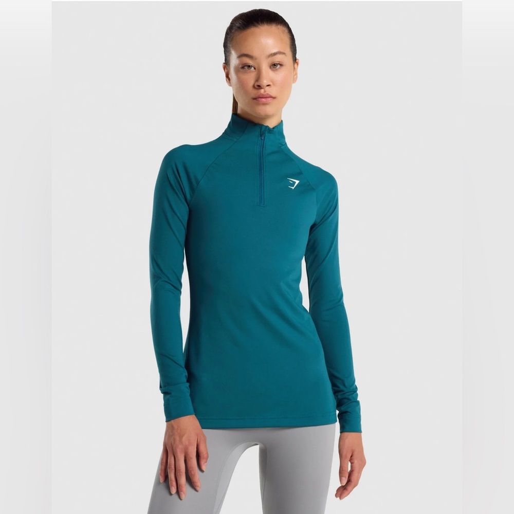 Gymshark Training 1/4 Zip Teal